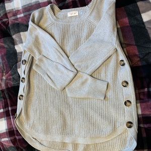 RD style Rowca Side Button Cotton Blend Pullover size large